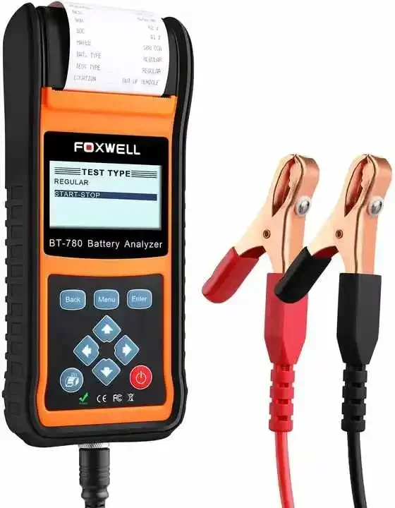 FOXWELL BT780 Digital Car Battery Load Tester 12V 24V Auto Car Battery Analyzer with Built-in Printer Car Diagnostic