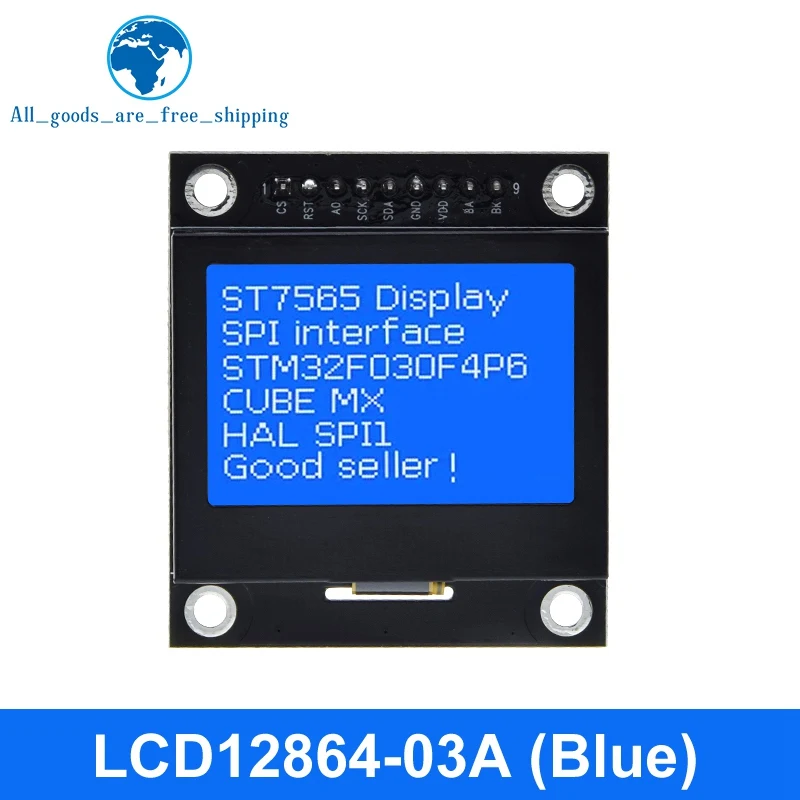 Imagem -05 - Tela Lcd para Arduino Módulo Serial Port Dot Matrix Spi Frame de Ferro 12864 12864 Tzt 12864 12864