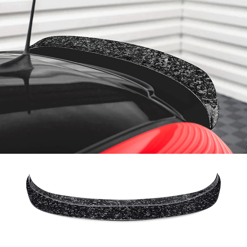 Real Carbon Fiber Black or Forged Car Sport Style Rear Trunk Spoiler For Fiat 500/Abarth 2012-2019 Exterior Accessories