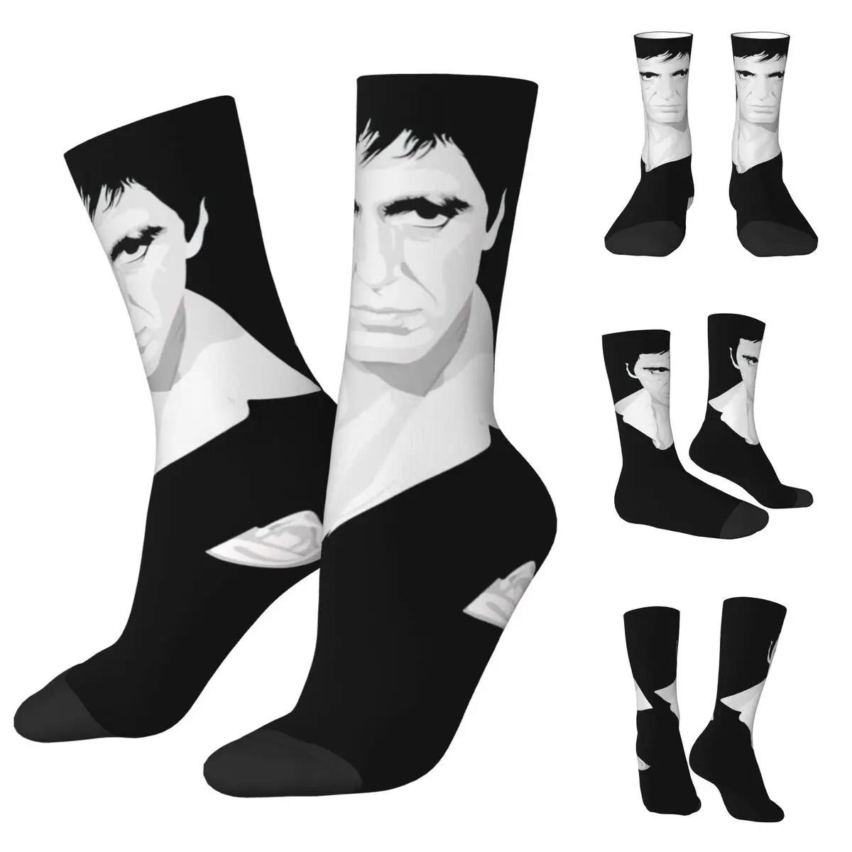 

3D printing cosy Unisex Socks,Outdoor Movie Scarface Tony Montana Graphics Interesting Four Seasons Socks