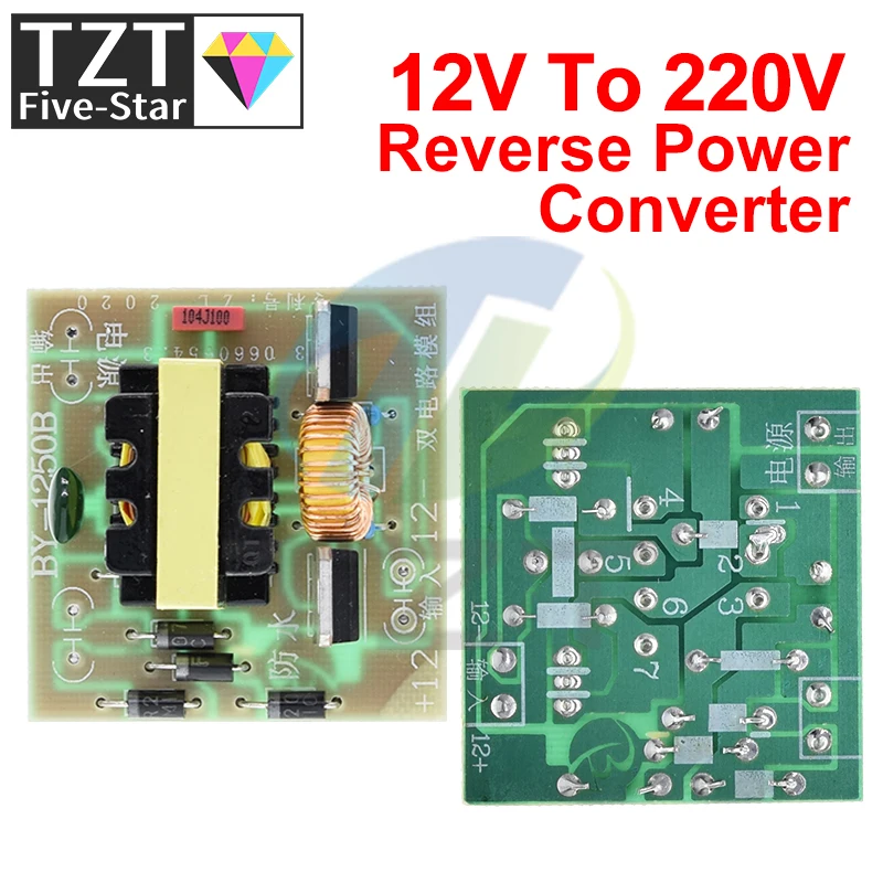 12V to 220V Step UP Power Module 35W DC-AC Boost Inverter Module Dual Channel Inverse Converter Booster Module Power Regulator