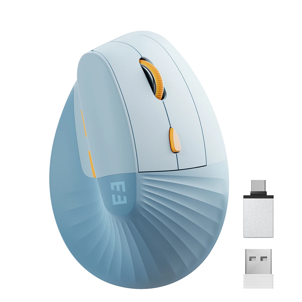 Vertical Wireless Mouse Rechargeable USB & Type C Ergonomic Mice for Computer Notebook Mac iPads OS Windows XP 7 10 11 Android