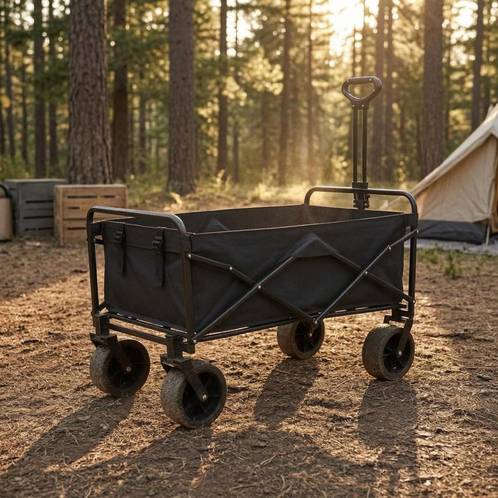 折りたたみ式キャンプワゴン スチールフレーム 折りたたみ式ワ - Jinli Outdoor Camping のレビューと価格