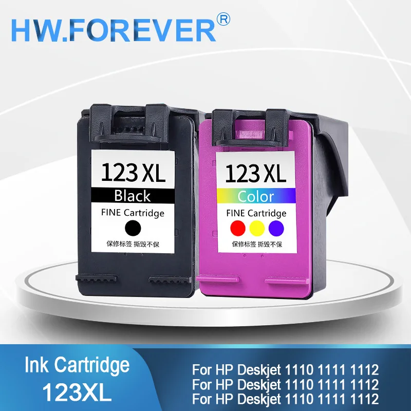 

Совместимый сменный чернильный картридж 123 123XL для принтеров HP DeskJet 1110, 1111, 1112, 2130, 2132, 2134, Officejet 3830, 3832, 3834