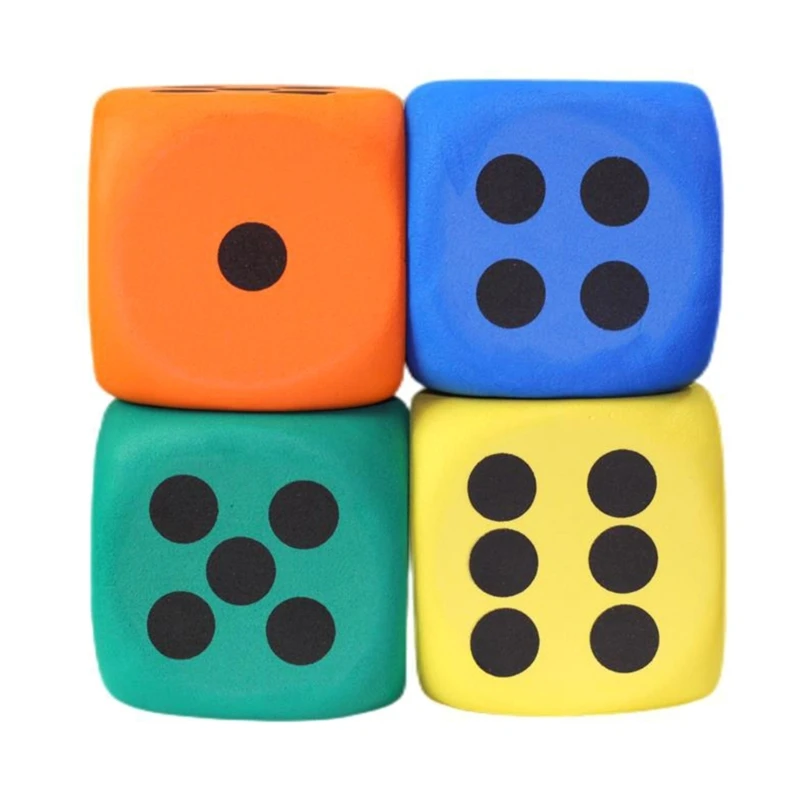 Six Side Dot Dices Colored Dices Learning Aid Game Dices for Math Teaching