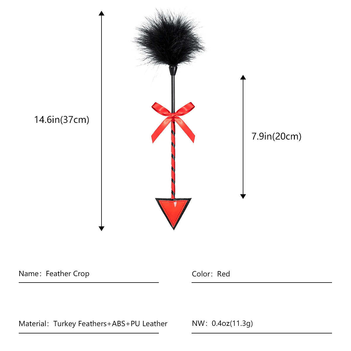 Feather Tikcler Feather Faux Feather Tickler Cosplay Show Teaser Stick für Sexspiel, Teaser Feather Skin Stimulator SM