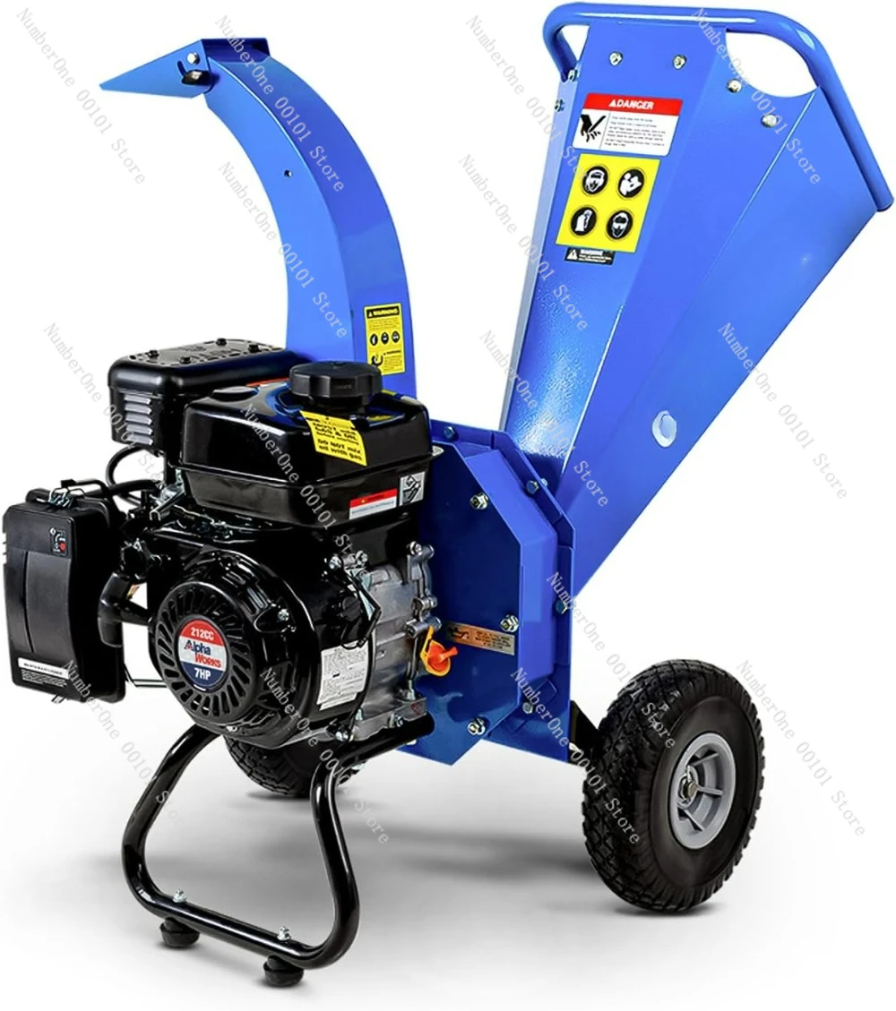 Mini Wood Chipper Shredder Mulcher Heavy Duty 7HP Compact Design 3