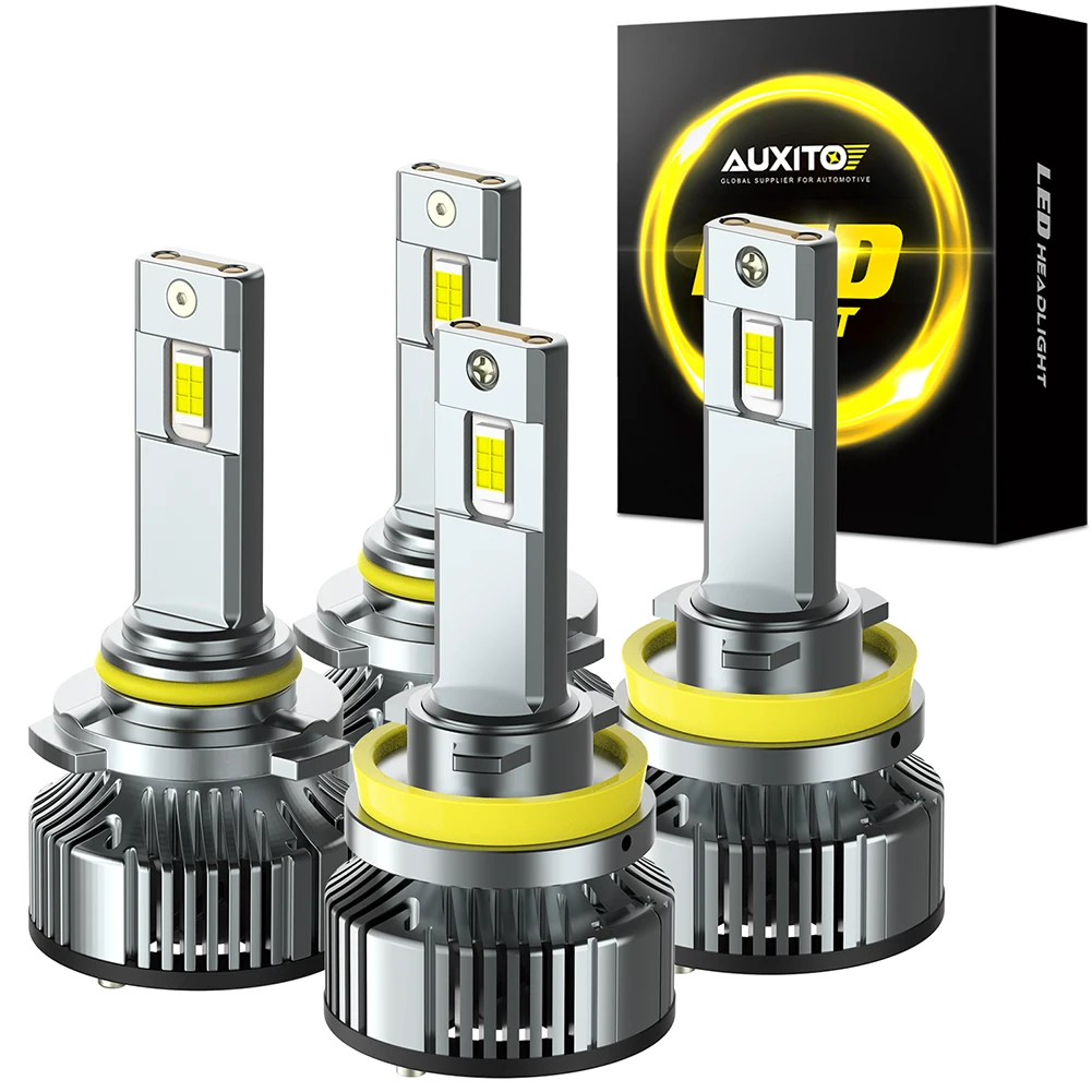 

2Pcs AUXITO 100W 30000LM LED H11 9005 HB3 Canbus Headlights Kit Turbo White Car Y19 Lamp Bulb Super High Power 15Pcs-CSP 360 12V