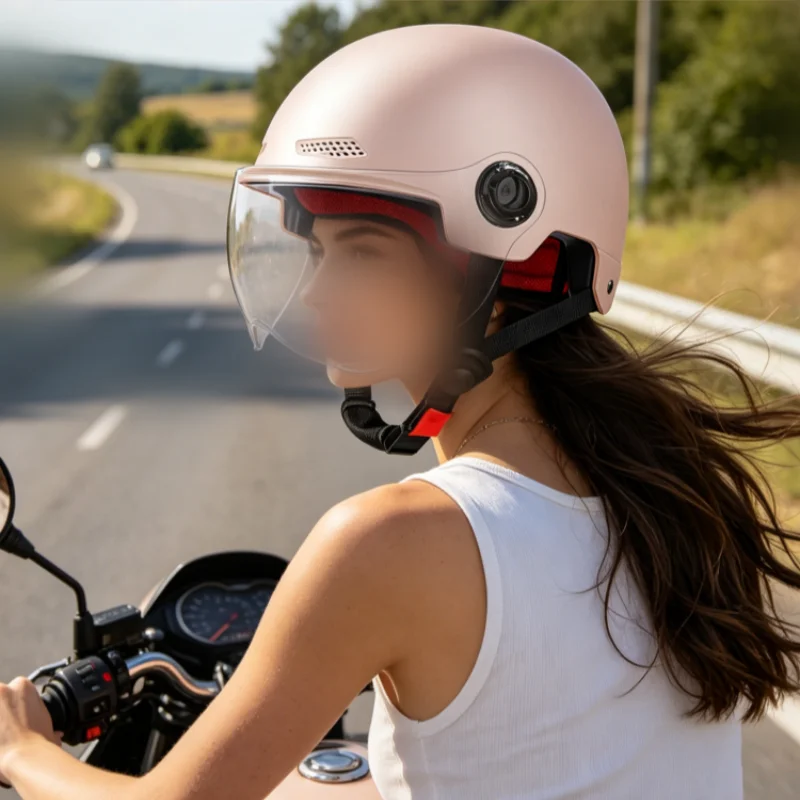 Motorcycle half-helmet, skateboard, off-road vehicle, go-kart, electric bicycle, lightweight helmet. Suitable for both men women