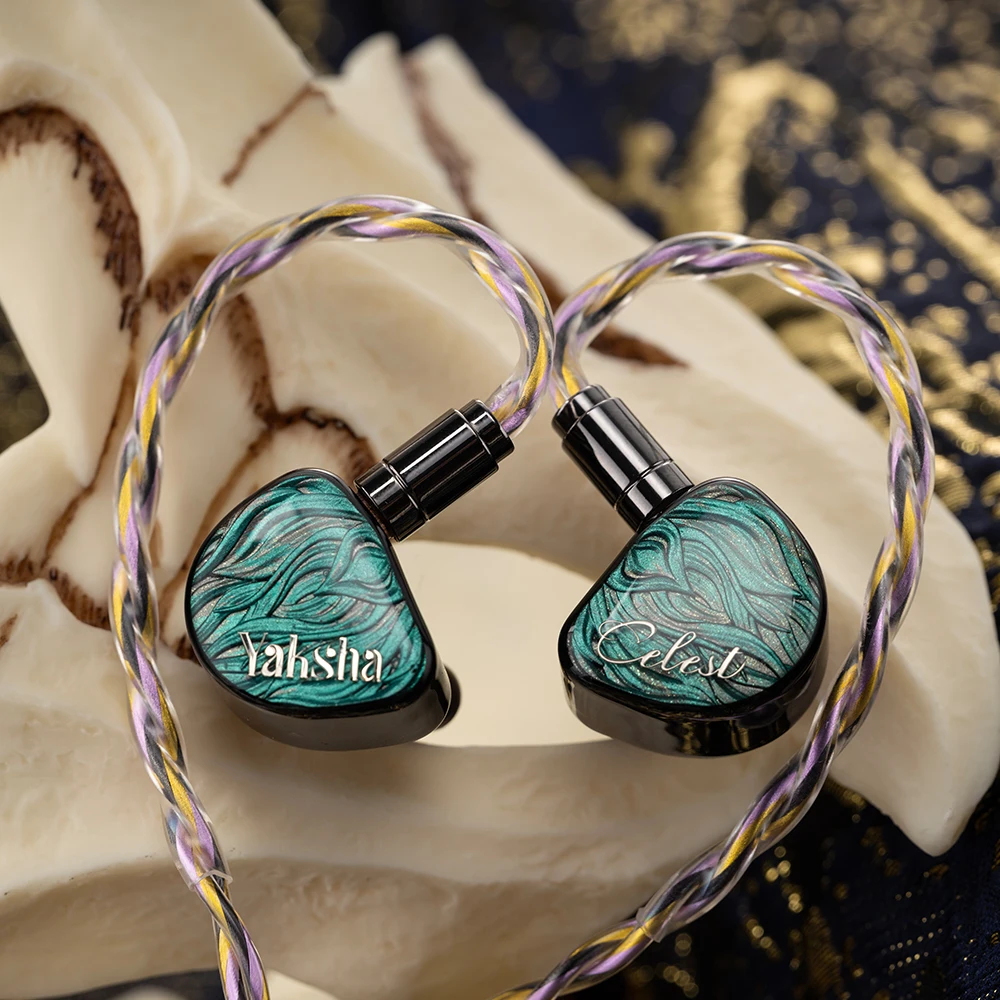 New Celest Yaksha Headphones 2DD+1BA+1MPD Hybrid Drivers Monitor Earphones IEMs With 6N OCC Silver+OCC HiFi Headset Cable image 4