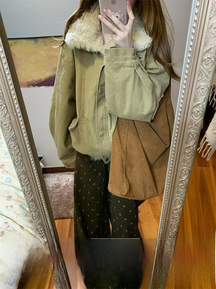 

Широкие брюки прямого кроя с высокой талией в стиле ретро, с цветочным принтом, женские облегающие длинные брюки на осень-зиму 2025 г.