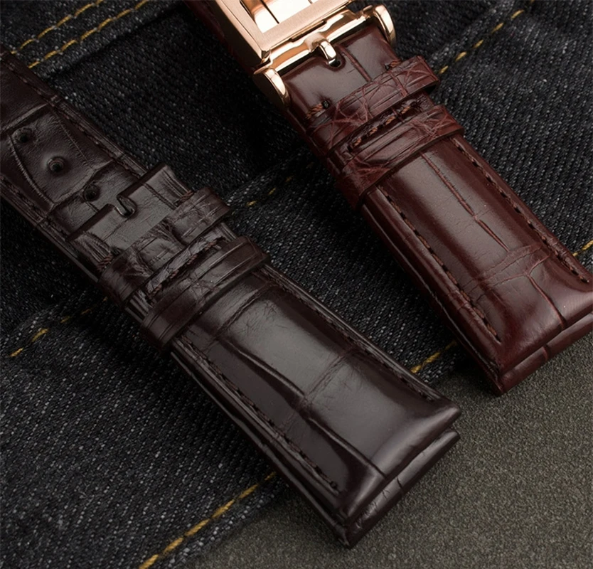 Crocodile leather Watch strap for IWC Pilot Portugal 7 Timing Portofino Leather Watch Band Men and Women 20mm 21mm 22mm Bracelet