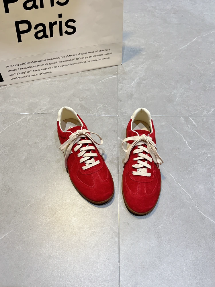 

Классические женские туфли на плоской подошве в стиле ретро, 2025 г., White oes из натуральной кожи, повседневные осенне-зимние модные и удобные...