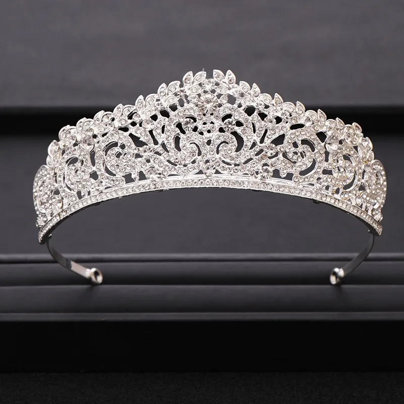 Wedding Crown Hair Jewelry Bridal  Hair Accessories Women Baroque Crown Rhinestones Crystal Tiaras Bride Queen Party Crowns Gift image 6