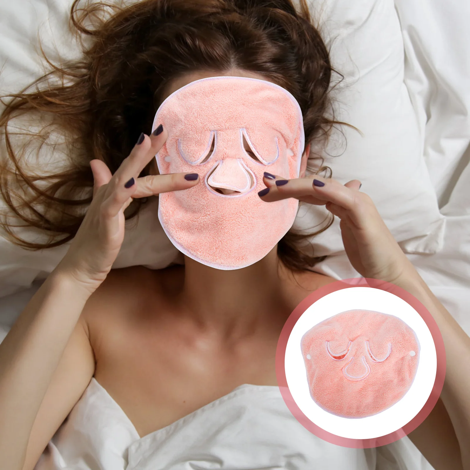 

Facial Steamer Towel Coral Fleece Material Reusable Warm Cold Pack for Skin Refreshing Pore Opening Daily Beauty Routine