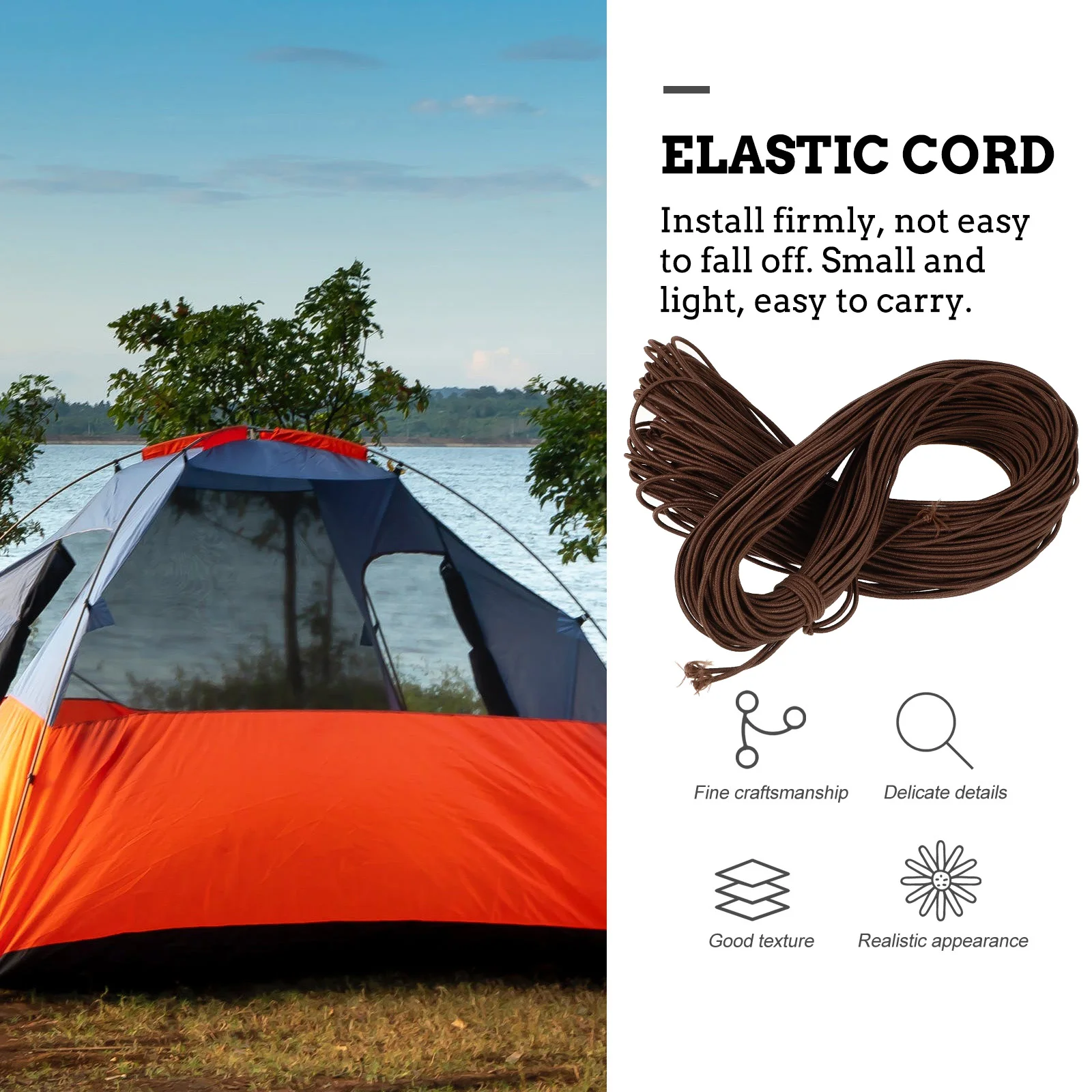 

Elastic Rope Straps Adjustable Bungee Cords Truck Tight Belt Soft Polypropylene Carabiner Luggage