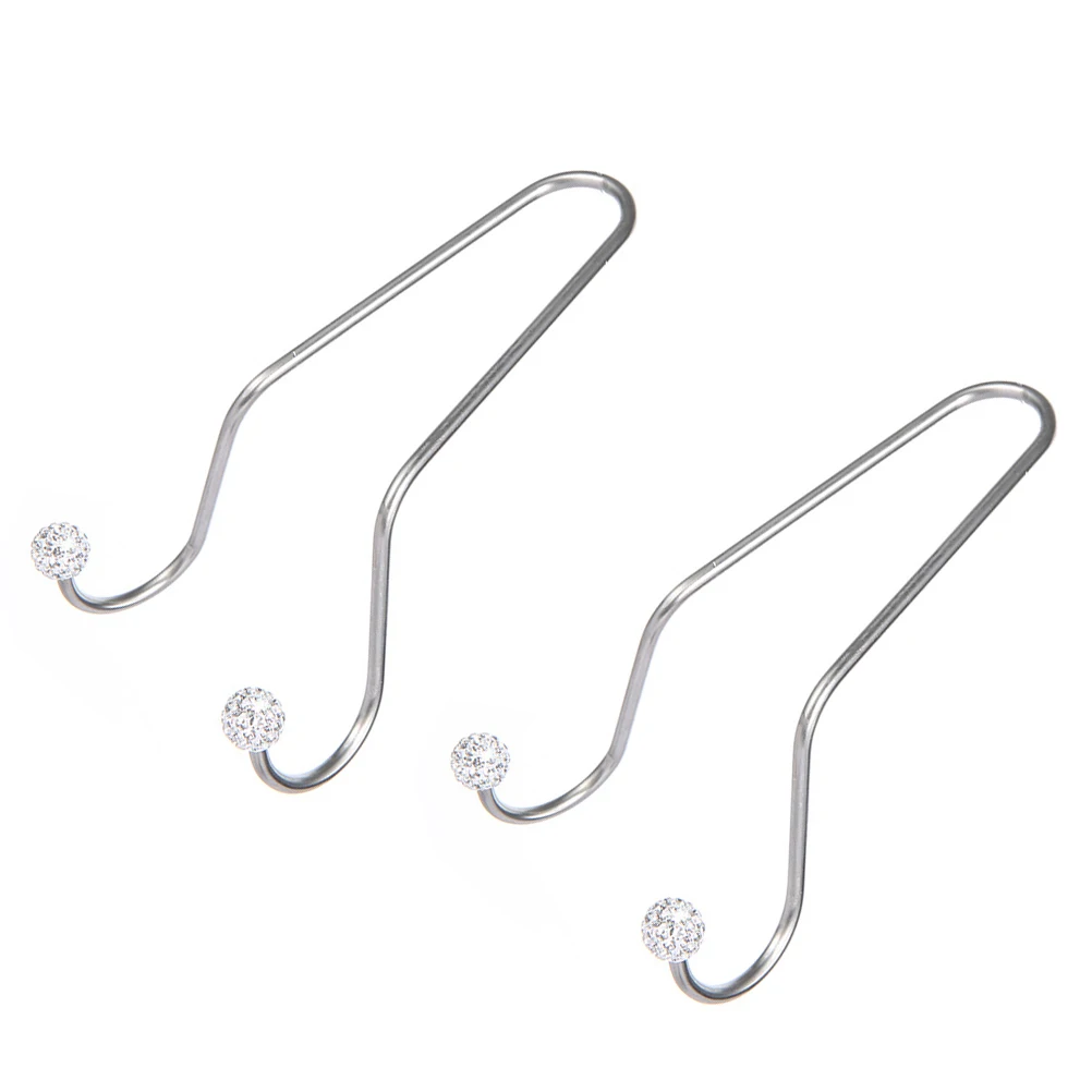 

2Pcs Car Back Seat Hangers Metal Headrest Hooks Organize Handbags Grocery Bags Space Saving Car Back Headrest Hangers