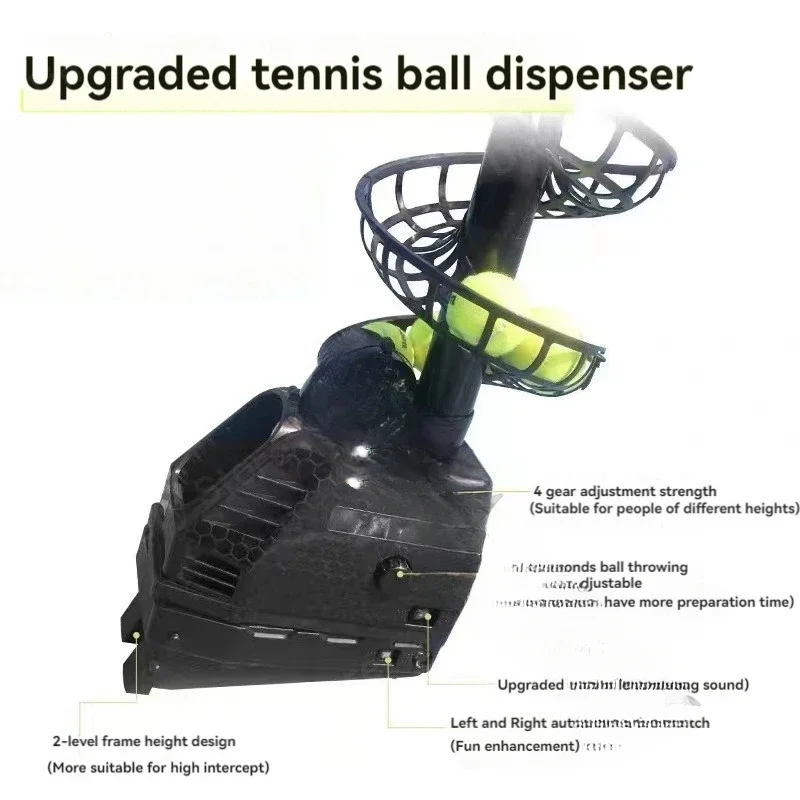 Coach Ball Feeding Machine Portable Tennis Ball Throwing Machine Self-service Single Swing Racket Practice Single Teaching