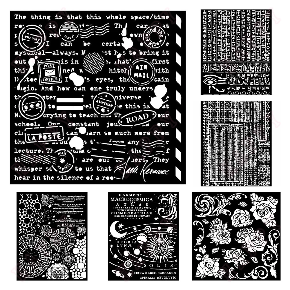 

2024 New DIY Layering Stencils Graphics Painting Scrapbooking Ornament Album Embossed Template Constellation and Botanic Stencil