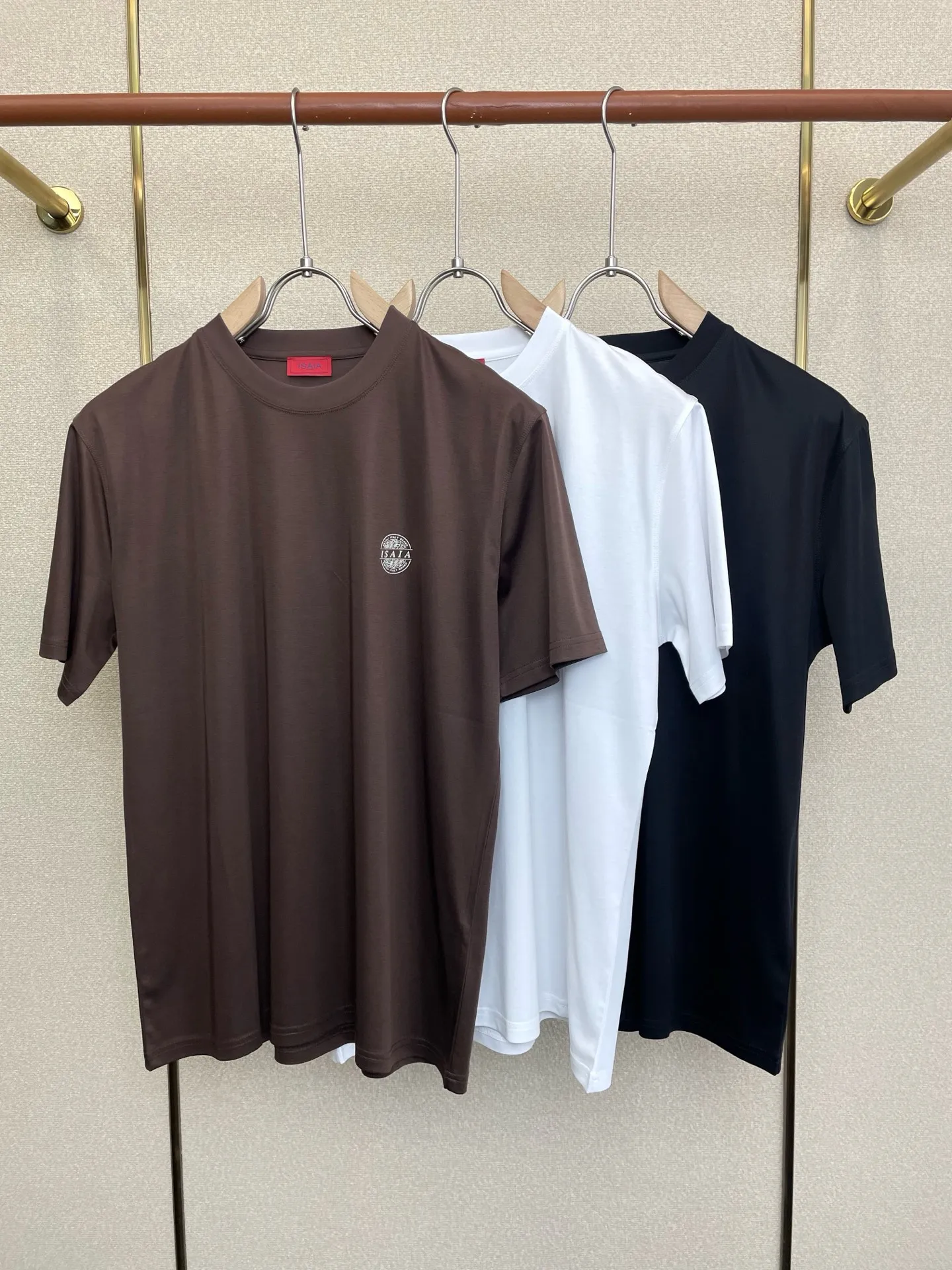 

BLLIYOSS T-Shirt men Ice Silk Cotton 2026 SS New ventilate Casual half Sleeve Printing Decoration Old Money Essential for summer