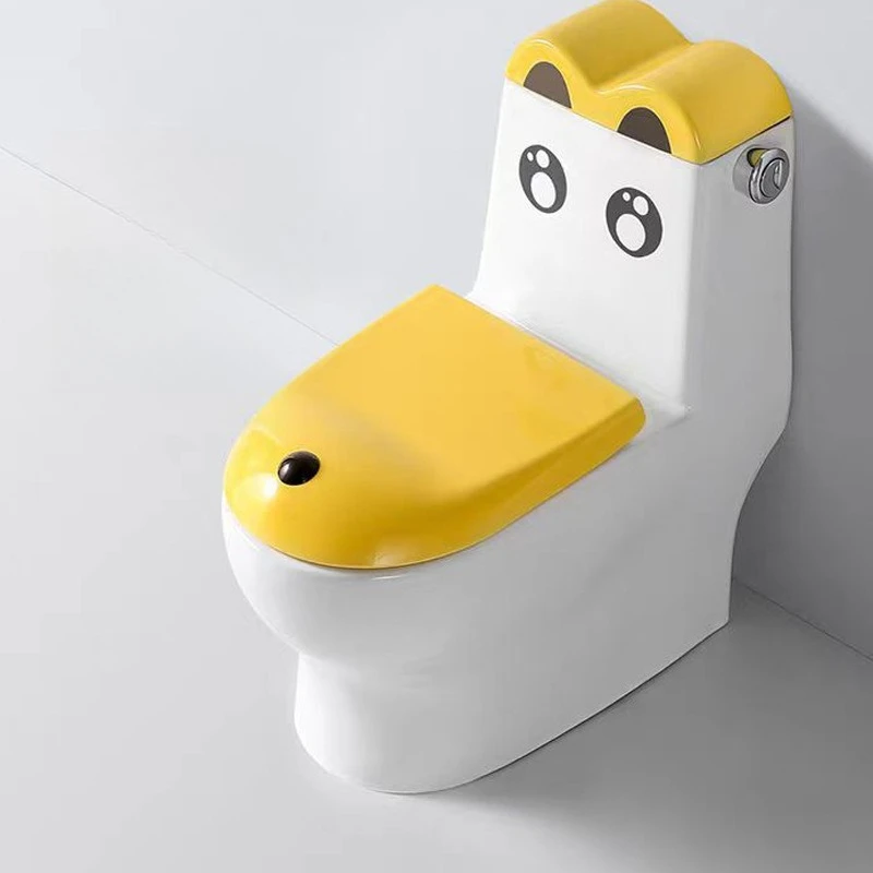 

New children's toilet ceramics kindergarten small toilet cartoon color sitting Snoopy early education garden wall row
