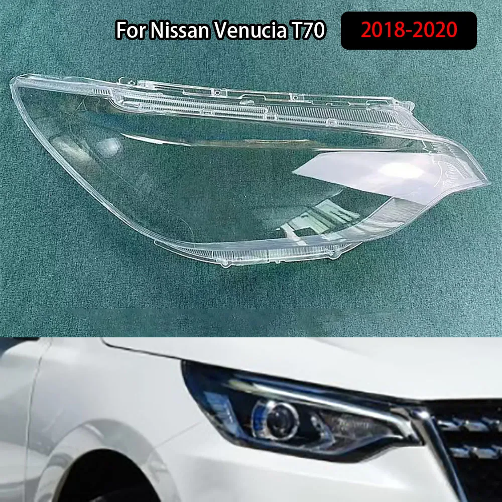 

For Nissan Venucia T70 2018-2020 Car Accessories Headlight Lens Cover Transparent Lampshade Headlamp Shell Plexiglass