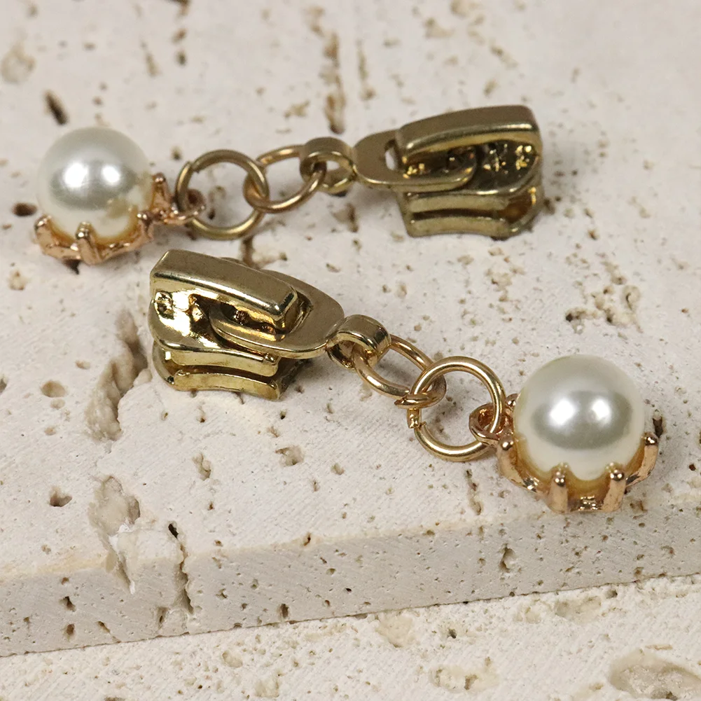 2PCS No.5 Auto Lock Metal Zipper Pulls  Zipper Slider Replacement for Nylon Coil Zippers on Jackets, Luggage, Bags, DIY Sewing