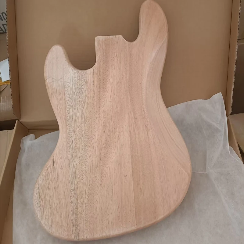 Okoume Wood JB Bass Guitar Body Electric Bass Guitar Barrel Natural Color DIY For Bass Guitar