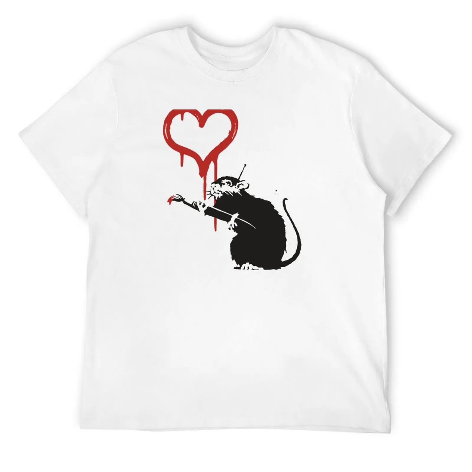 

Love Rat - Banksy Graffiti T-Shirt vintage t shirts anime tshirt rapper graphic tees heavyweights big and tall t shirts for men