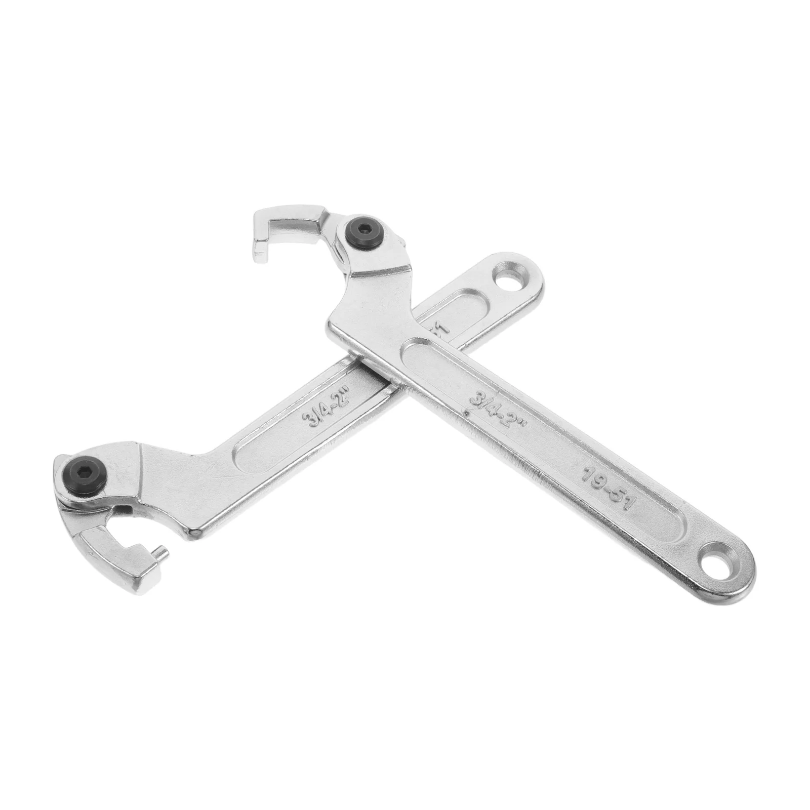 

2pcs Water Meter Adjustment Tool Round Nut Wrench Universal Hook Spanner For Home Plumbing Systems Durable Alloy Steel Hand Tool