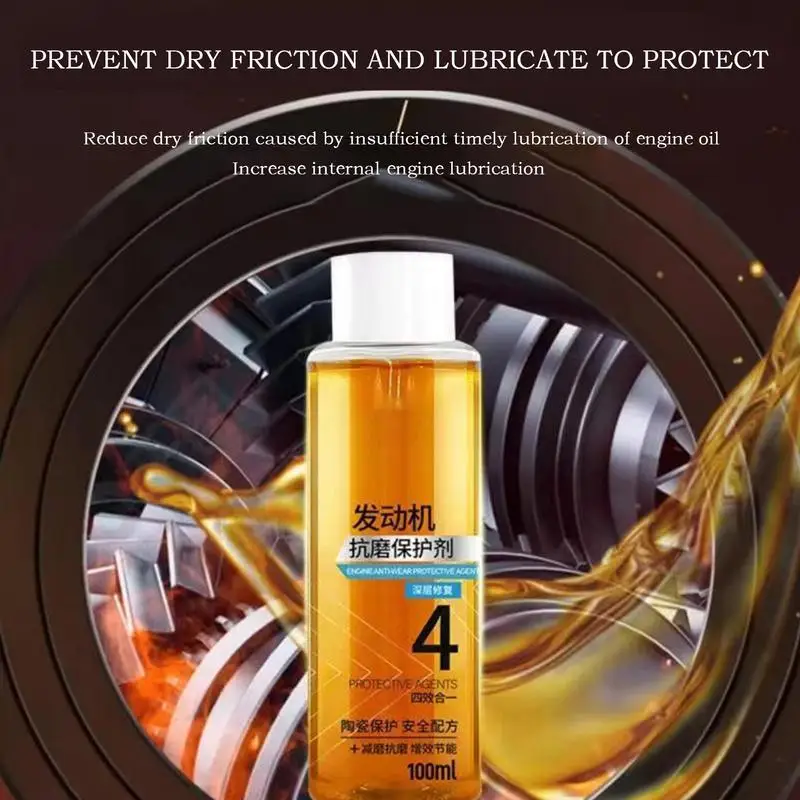 Engine Anti-Wear Protective Agent 100ml Anti-Wear Protection Additive Engine Protectant Transmission Fluid Additive For Noise