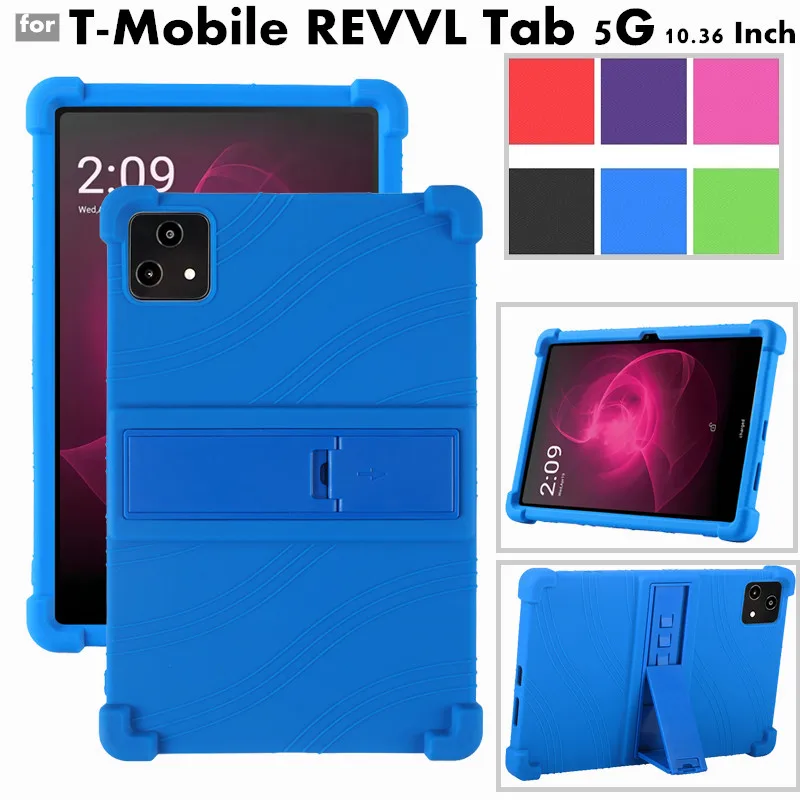 for T-Mobile REVVL Tab 5G Tablet 10.36 Inch Case Super Shockproof Soft Silicone Protective Case Stand Cover