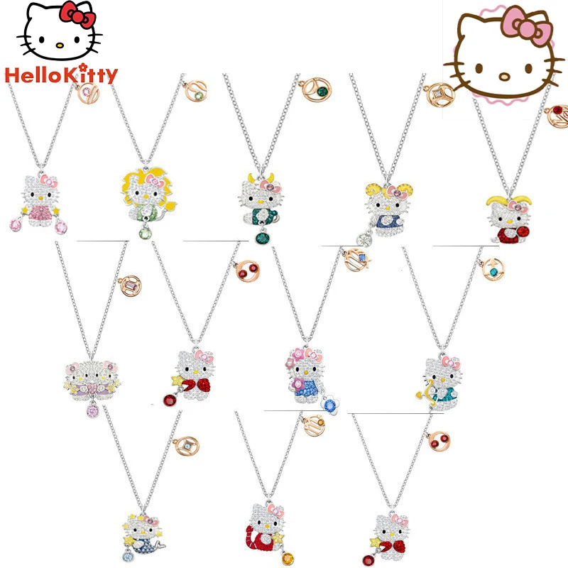 

Ожерелье из сплава с изображением знаков зодиака «Hello Kitty»