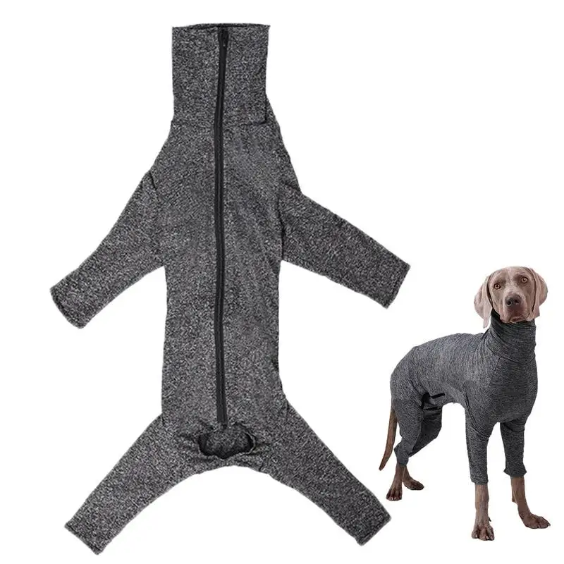 Dog Anti Shedding Suit Calming Shirt Dog Recovery Suit Winter Pullover Dog Clothes 4 Legged Dog Jumpsuit Prevent Shedding