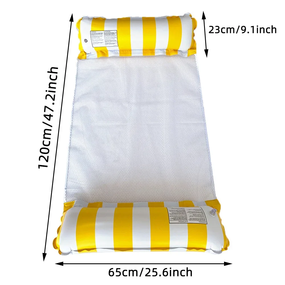 1 قطعة اثنين أنبوب مستقيم شريط أرجوحة قابلة للنفخ طوي بولي كلوريد الفينيل العائمة مقعد بركة مقعد تعويم لبحيرة بركة