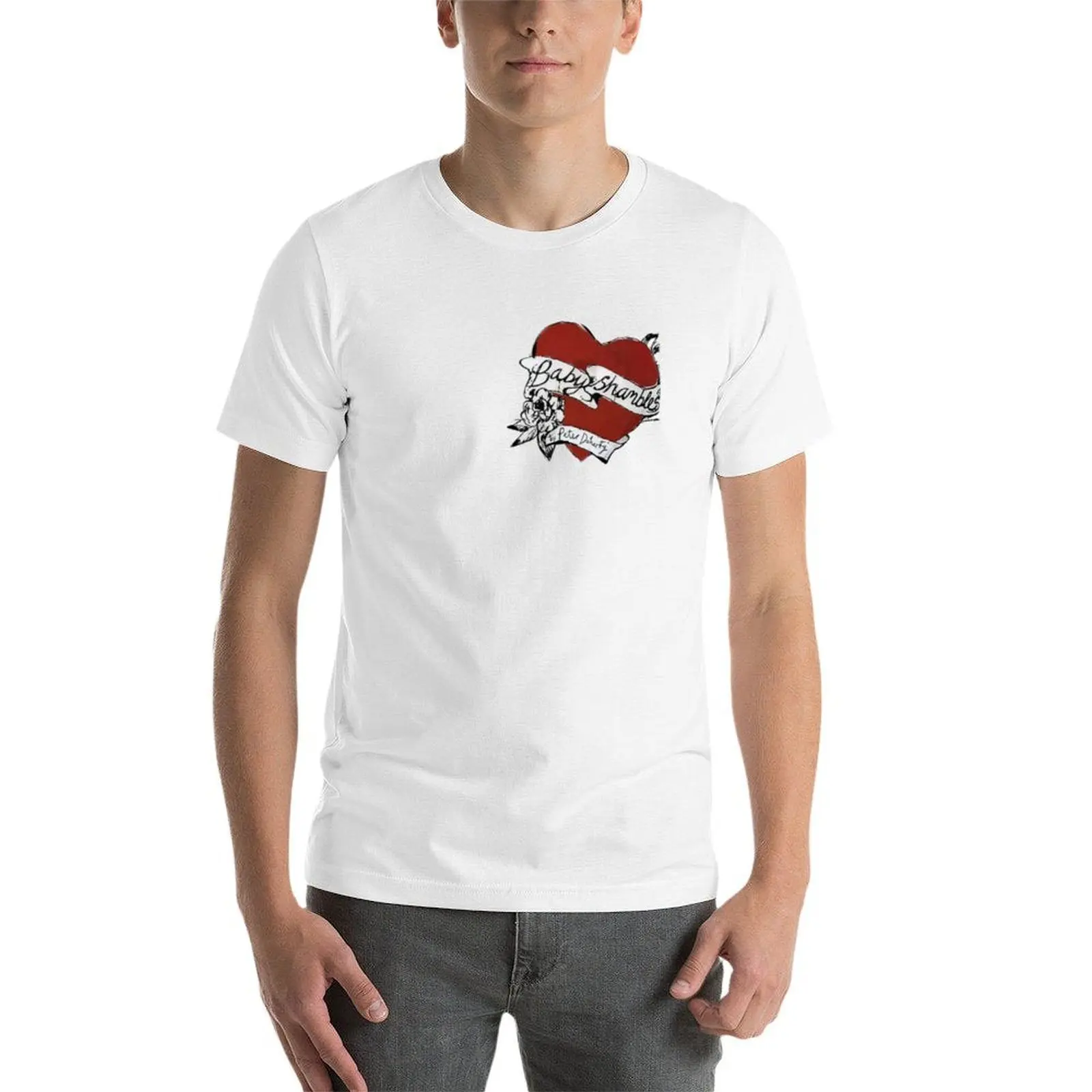 Babyshambles ، بيت دوهرتي ، تصميم وشم القلب تي شيرت رجل تي شيرت القطن عالية الجودة تي شيرت للرجل حزمة القطن تي شيرت #4