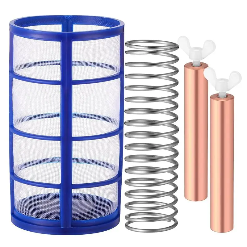 

ABMO Copper Anodized Replacement Kit Basket Screens,Springs Andscrews Forsolar Pool Ionizers