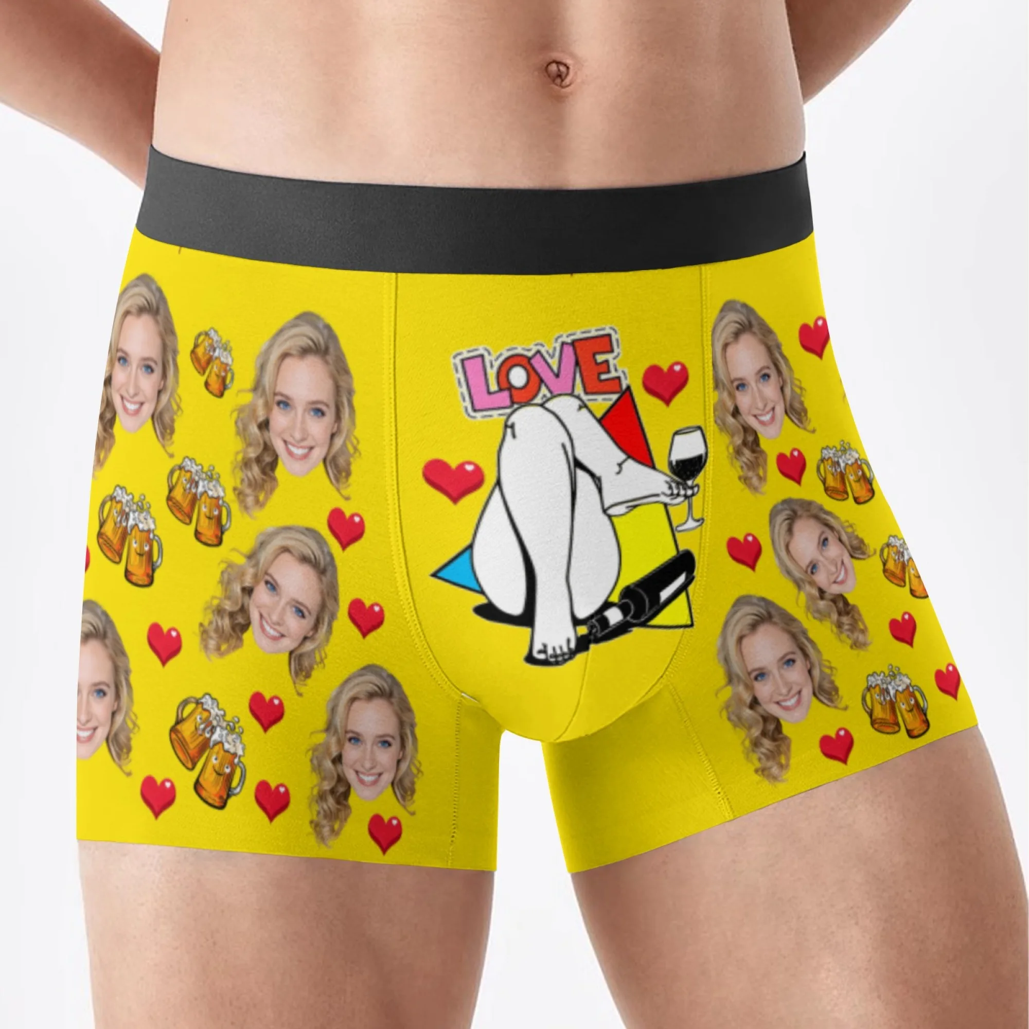 Personalized facial photo customization flat underwear customization men's Valentine's Day gift for husband gift for father