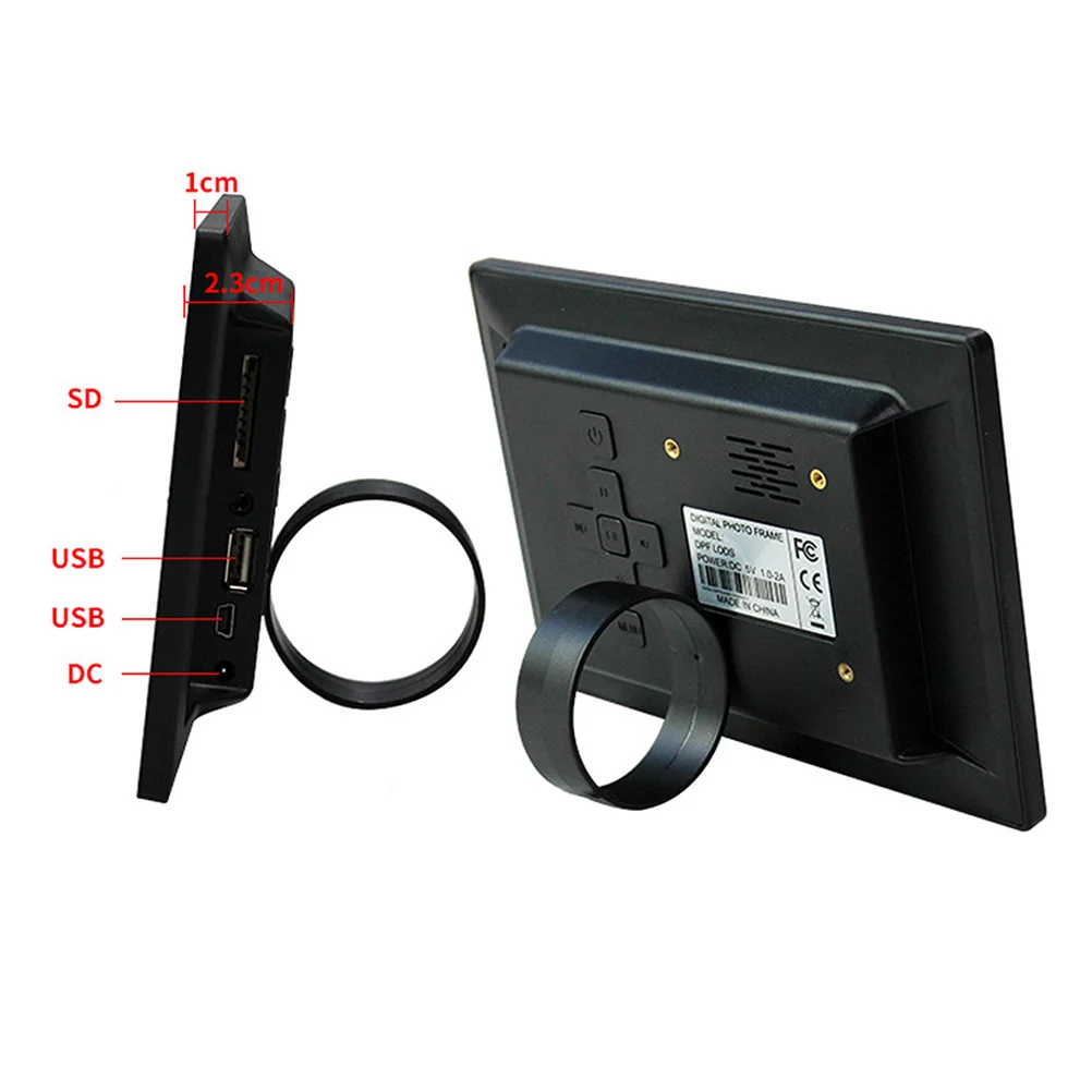 

7 Inch Digital Photo Frame Led Electronic Album With 32Gb Usb Support For Card Desktop Wall Mount Use Black