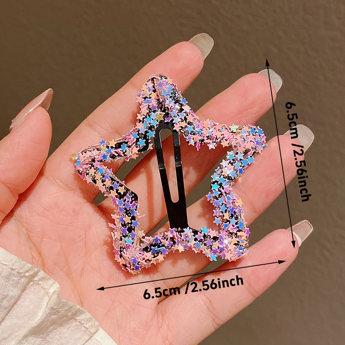 5pcs women\'s pentagram  hair clip for girls 2024 new model forehead bangs edge clip  hair clip BB clip hair accessory