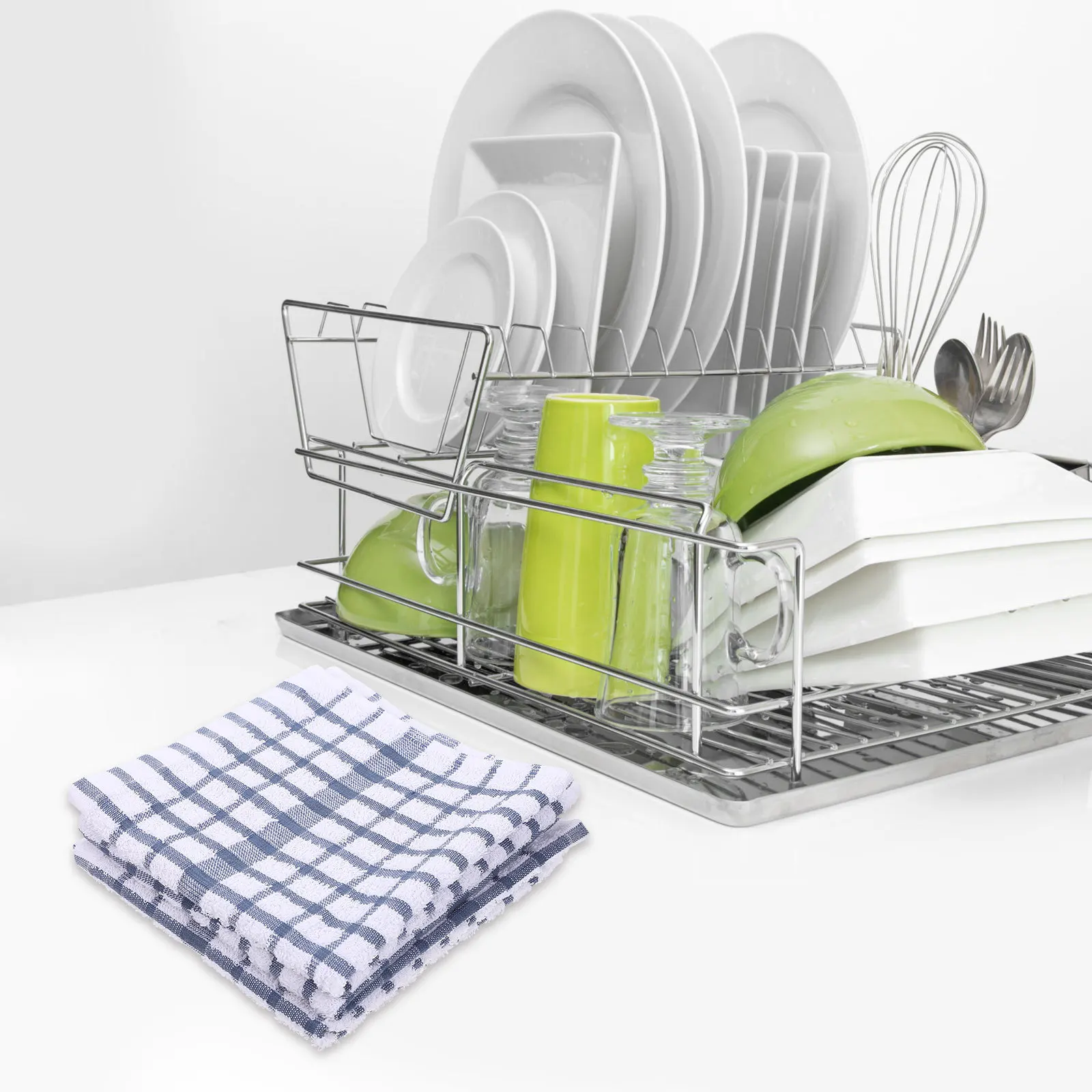 

3pcs Cotton Dish Cloths Absorbent Kitchen Washing Multipurpose Cleaning Cloth For Household Use Water Absorbing Dishcloths Tea