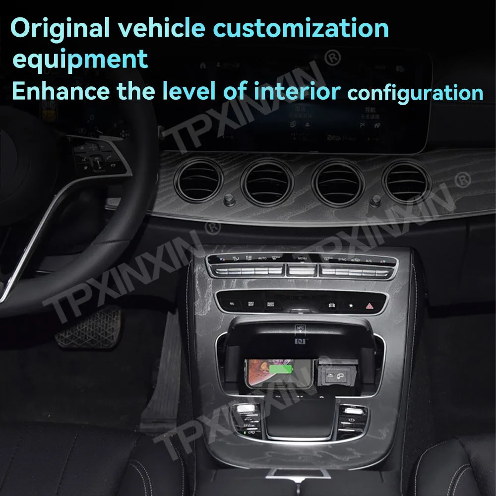 لمرسيدس بنز الفئة E 2022 سريعة تشى شاحن سيارة لاسلكي شحن سريع ذكي الأشعة تحت الحمراء لوحة القيادة الهاتف المحمول #5