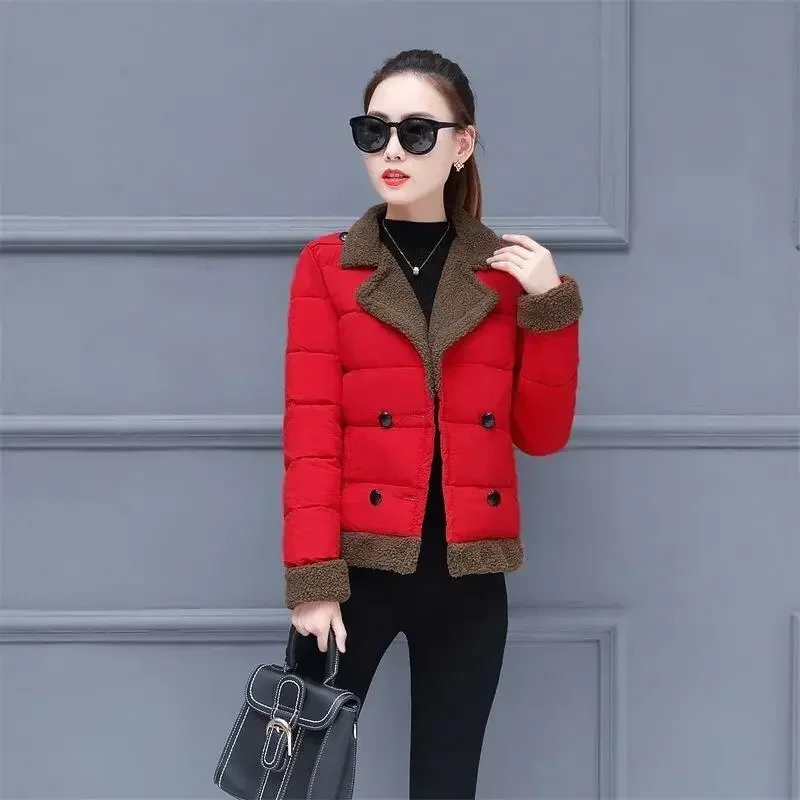 Lady Parka Solid Color Jacket Slim Fit Women's Down Coat Demi-season Winter Clothes 2024 Outdoor Elegant Fashion Cheap Lined Hot