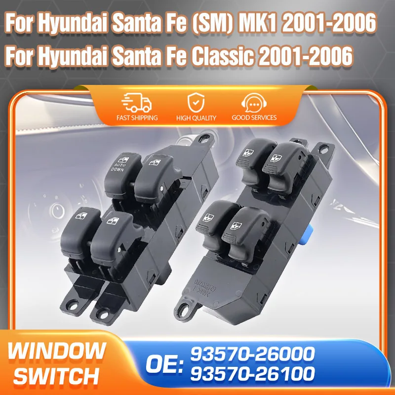 

Power Window Switch Lifter For Hyundai Santa Fe SM Hyundai Santa Fe Classic 2001 2002 2003 2004 2005 2006 93570-26000 9357026100