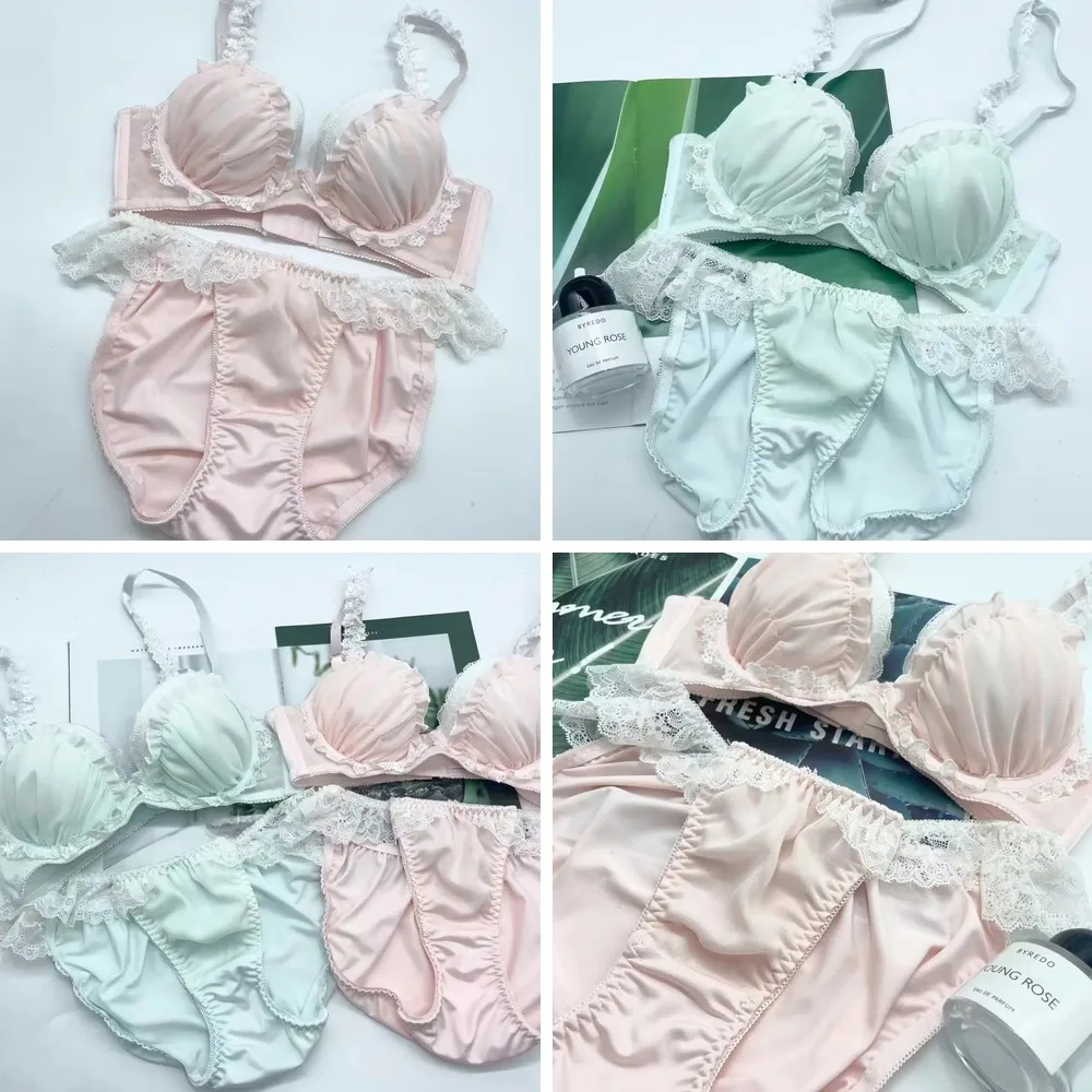 

Sexy Lace Bra & Panty Set, Push-Up Underwire, Non-Run Cups, Skin-Friendly Women's Underwear