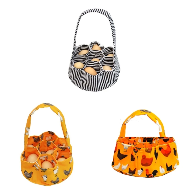 

Multifunctional Eggs Collecting Bag Canvas Eggs Gathering Basket Perfect Gift for Home Farms and Gardening Enthusiasts