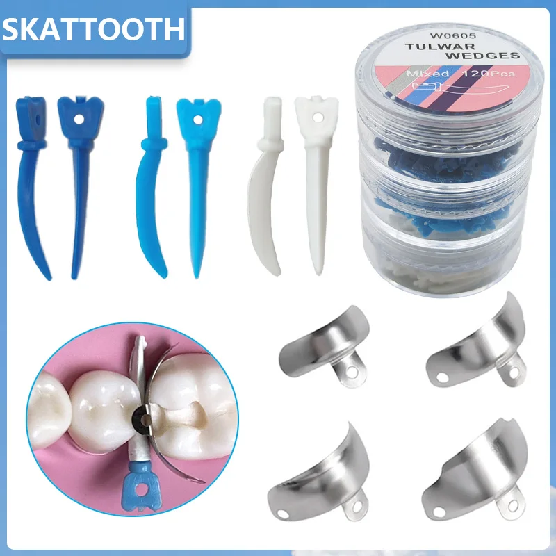 Dental Sectional Contoured Matrix System Dental Tulwar Wedges Metal Matrices Non-Stick Teflon Matrix Strips Tooth Restoration