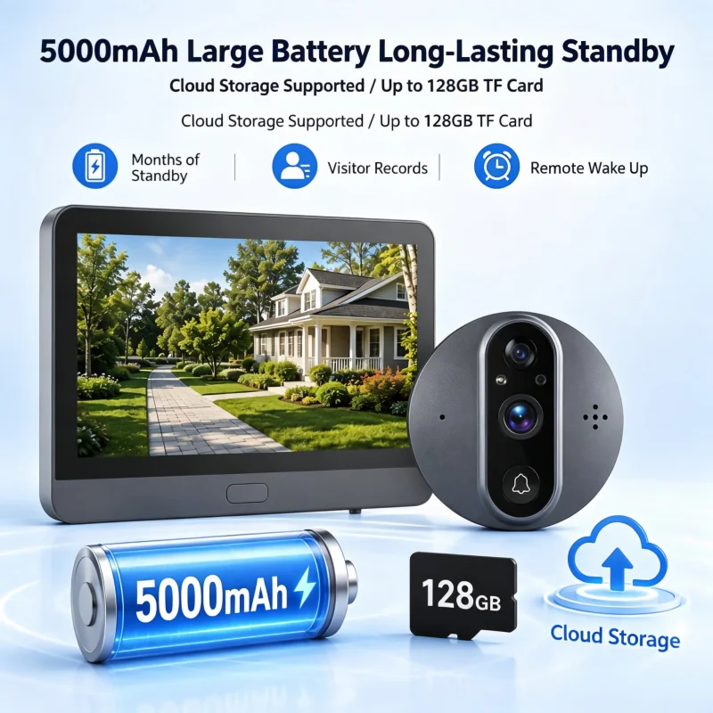 Peephole Camera Viewer - Tuya Smart Life 3MP 1080P WiFi