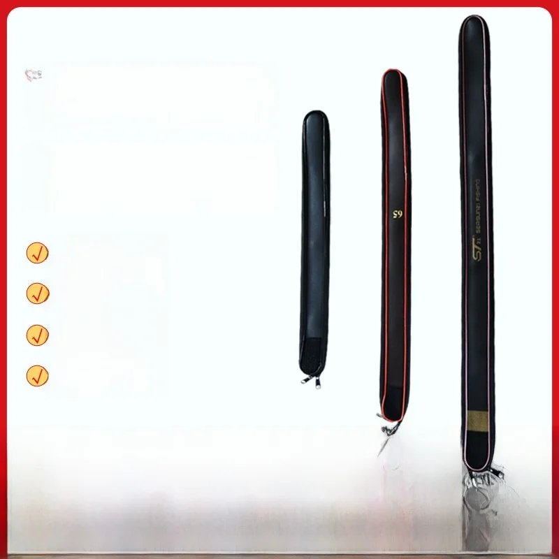 

Утолщенный кожаный чехол для удочек: короткие и длинные секции, сумка для хранения удочек, для активного отдыха, кемпинга, путешествий, рыболовного снаряжения