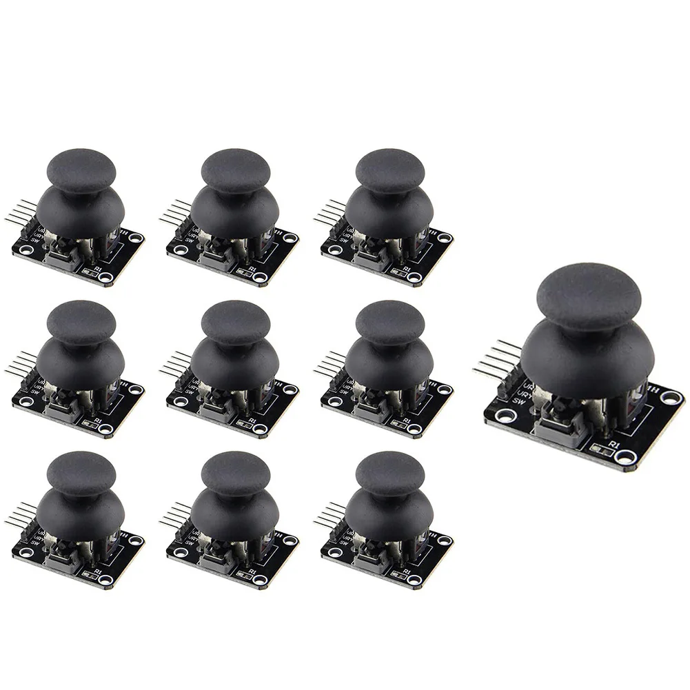 10Pcs KY-023 Dual-Axis Game Joystick Module Game Joystick Controller Sensor- With Push Button For Arduino-PS2 DC 3.3V To 5V